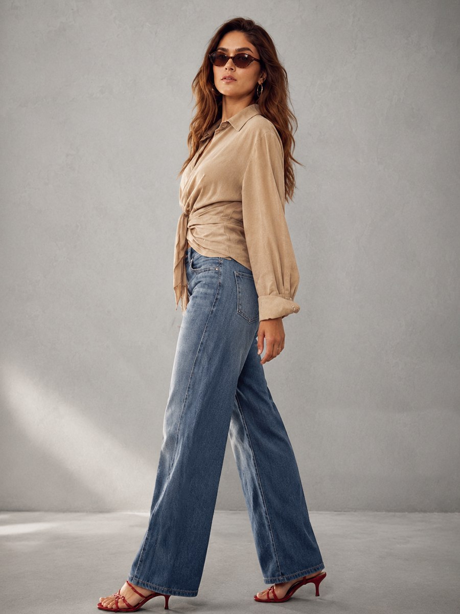 Sienna’s | Blouse Women Loose Fit Long Sleeves – Cotton Blend