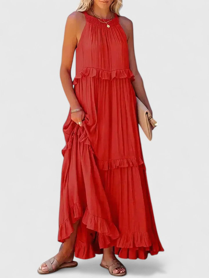 Genevieve™ | Flowing Ruffle Maxi Dress