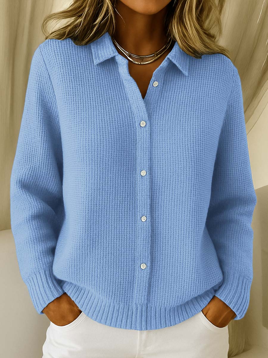Camille| Textured Knit Button-Up Cardigan