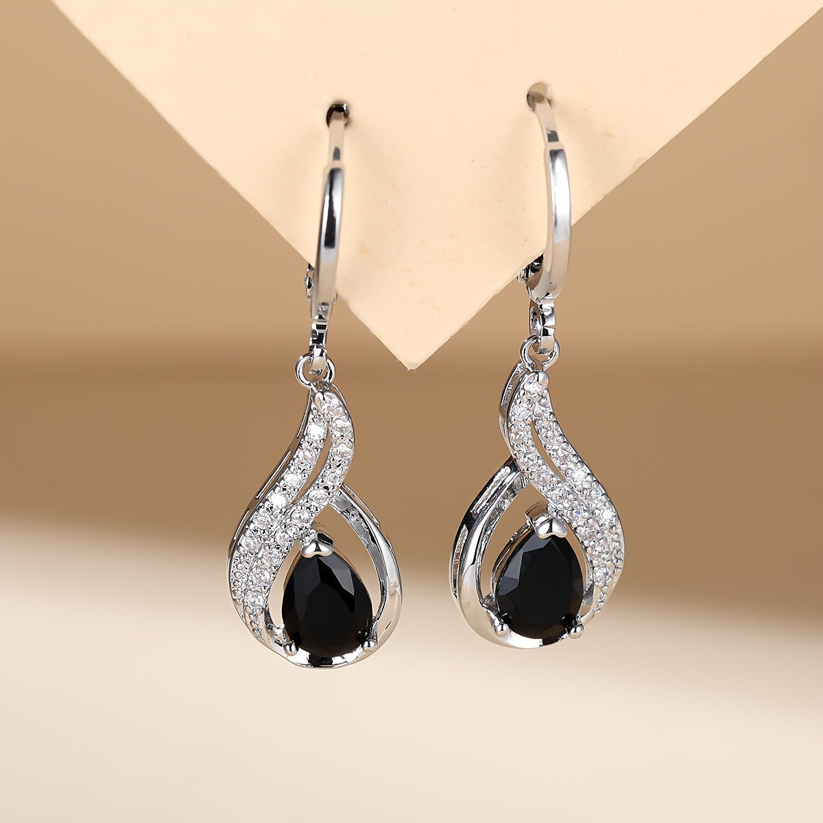 Elegant Waterdrop Zirconia Earrings — 1