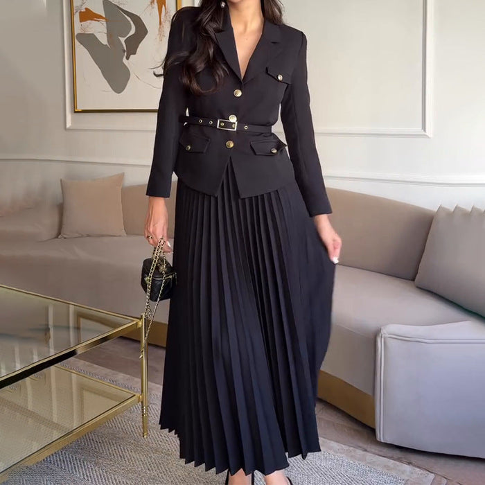 EMILIE™ - Chic Blazer & Skirt Set — 1
