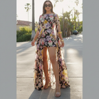 Alvéra | Flowing Maxi Overlay Jurk met Cape Effect
