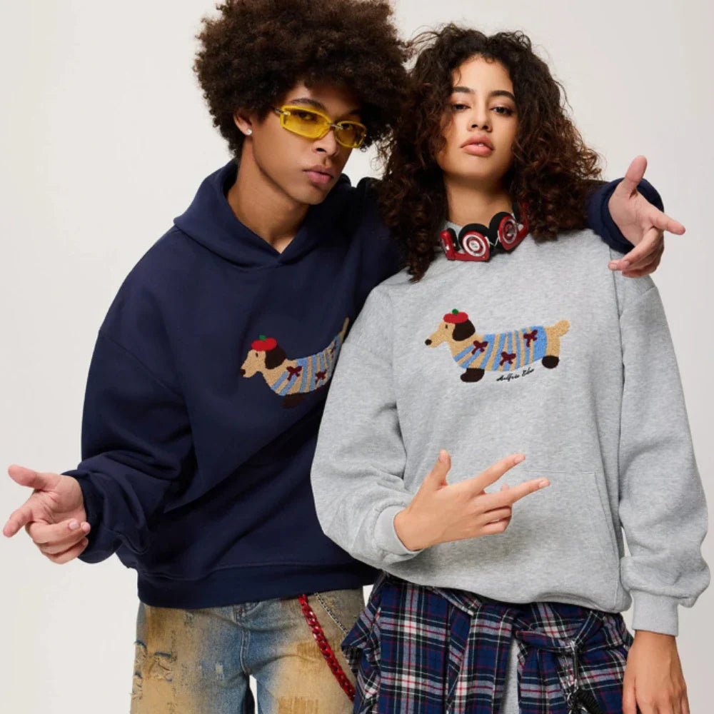 Miss | Hoodie Dames Oversized Geborduurd - Katoen