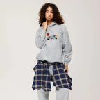Miss | Hoodie Dames Oversized Geborduurd - Katoen