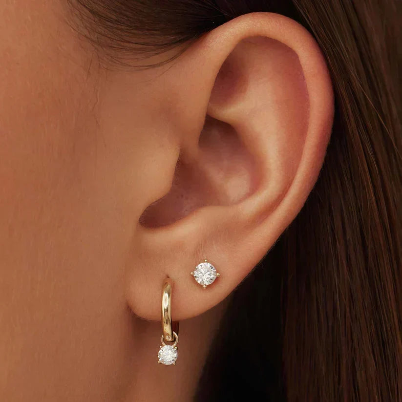 Sleek Gold Diamond Earring set — 3