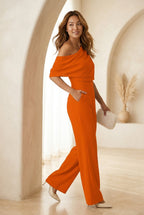 Jumpsuit Asymmetrisch Oranje