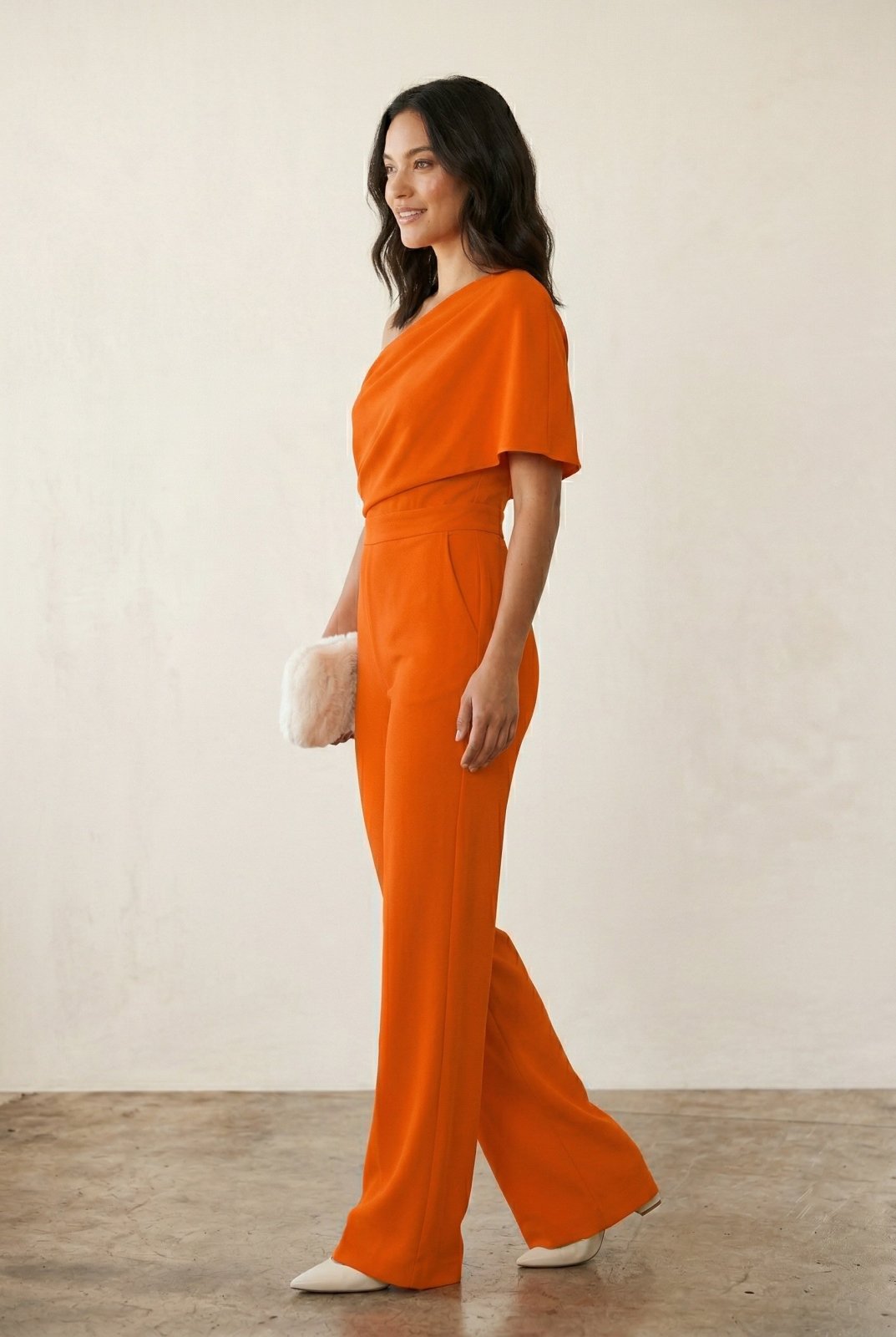 Jumpsuit Asymmetrisch Oranje