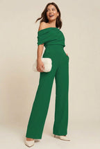 Jumpsuit Asymmetrisch Smaragdgroen