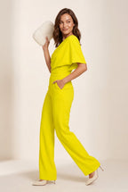 Jumpsuit met asymmetrische halslijn