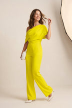 Jumpsuit met asymmetrische halslijn