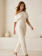 Miss | Jumpsuit Dames One Shoulder Elegant - Polyester