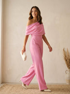 Miss | Jumpsuit Dames Wijde Pijp Asymmetrisch - Polyester