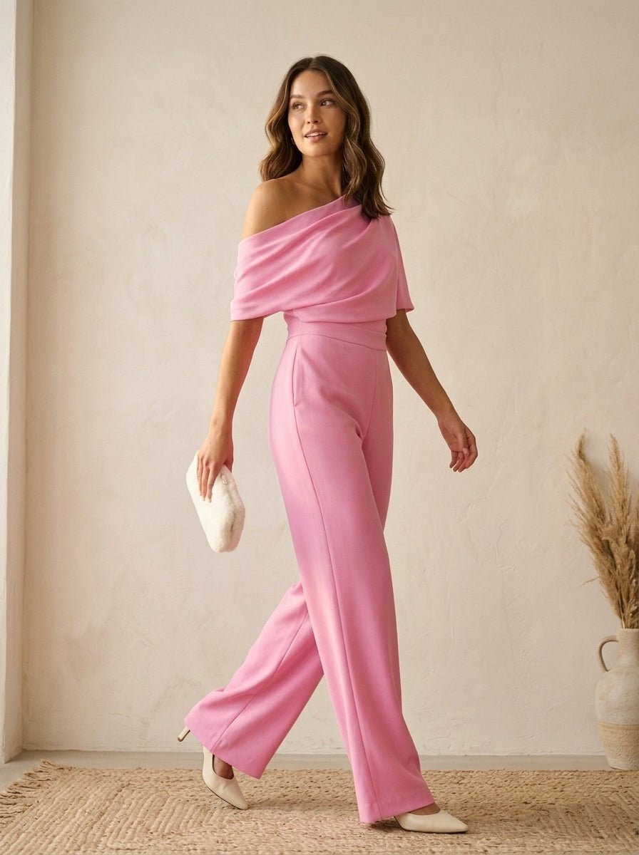 Miss | Jumpsuit Dames Wijde Pijp Asymmetrisch - Polyester