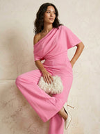 Miss | Jumpsuit Dames Wijde Pijp Asymmetrisch - Polyester