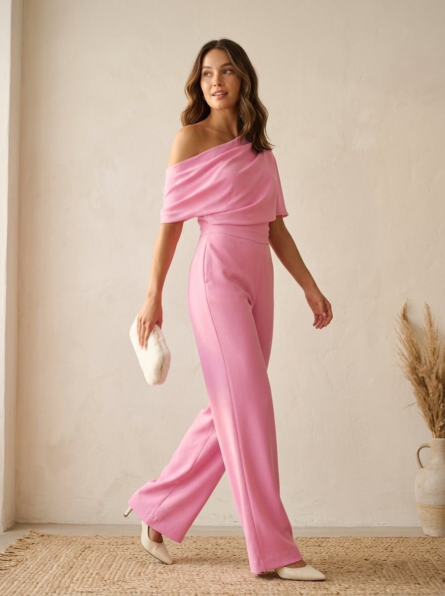 Miss | Jumpsuit Dames Wijde Pijp Asymmetrisch - Polyester