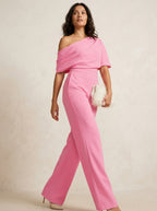 Miss | Jumpsuit Dames Wijde Pijp Asymmetrisch - Polyester