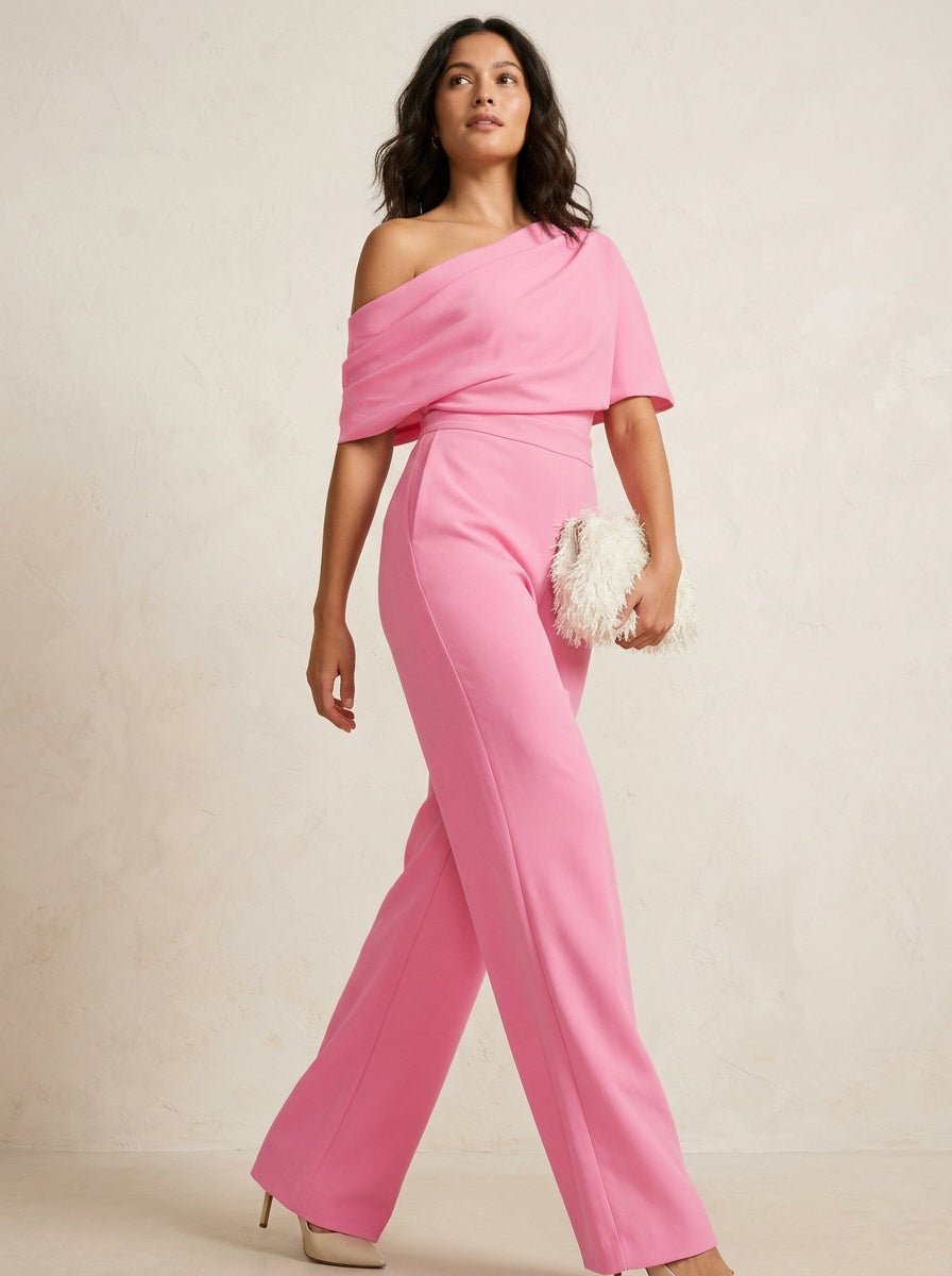Miss | Jumpsuit Dames Wijde Pijp Asymmetrisch - Polyester