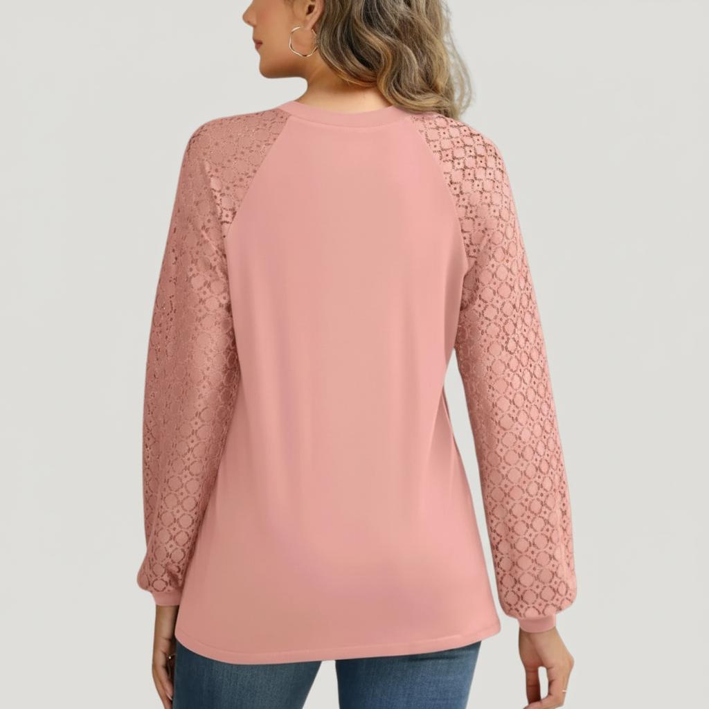 Sienna’s | Lace Blouse Women – Lace Insets Regular Fit