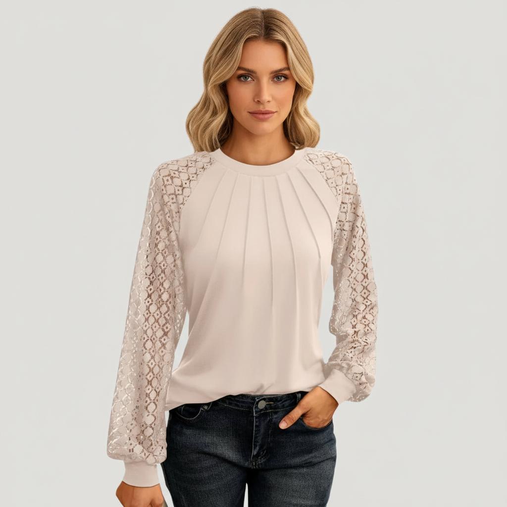 Sienna’s | Lace Blouse Women – Lace Insets Regular Fit