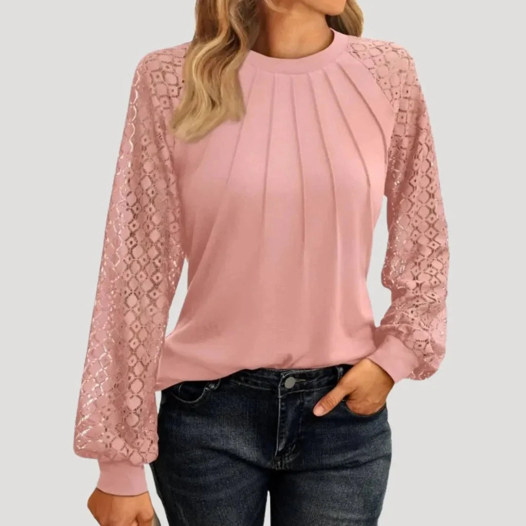 Sienna’s | Lace Blouse Women – Lace Insets Regular Fit