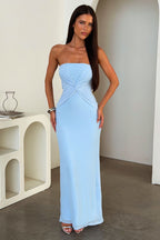 Miss | Jurk Dames Strapless Maxi Zomer - Polyester