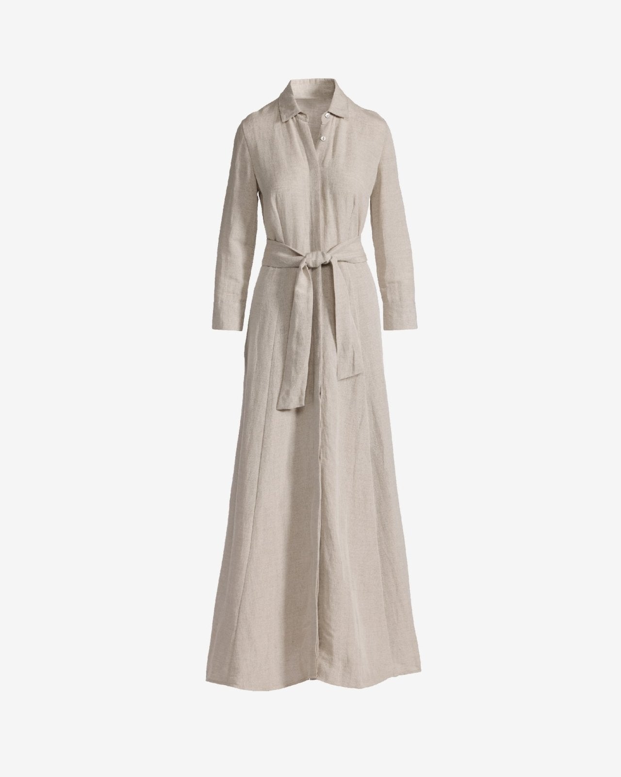 Miss | Jurk Dames Maxi Boho Split - Linnen