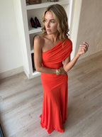 Miss | Jurk Dames Maxi Asymmetrisch - Polyester Elastaan