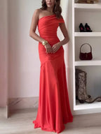Miss | Jurk Dames Maxi Asymmetrisch - Polyester Elastaan