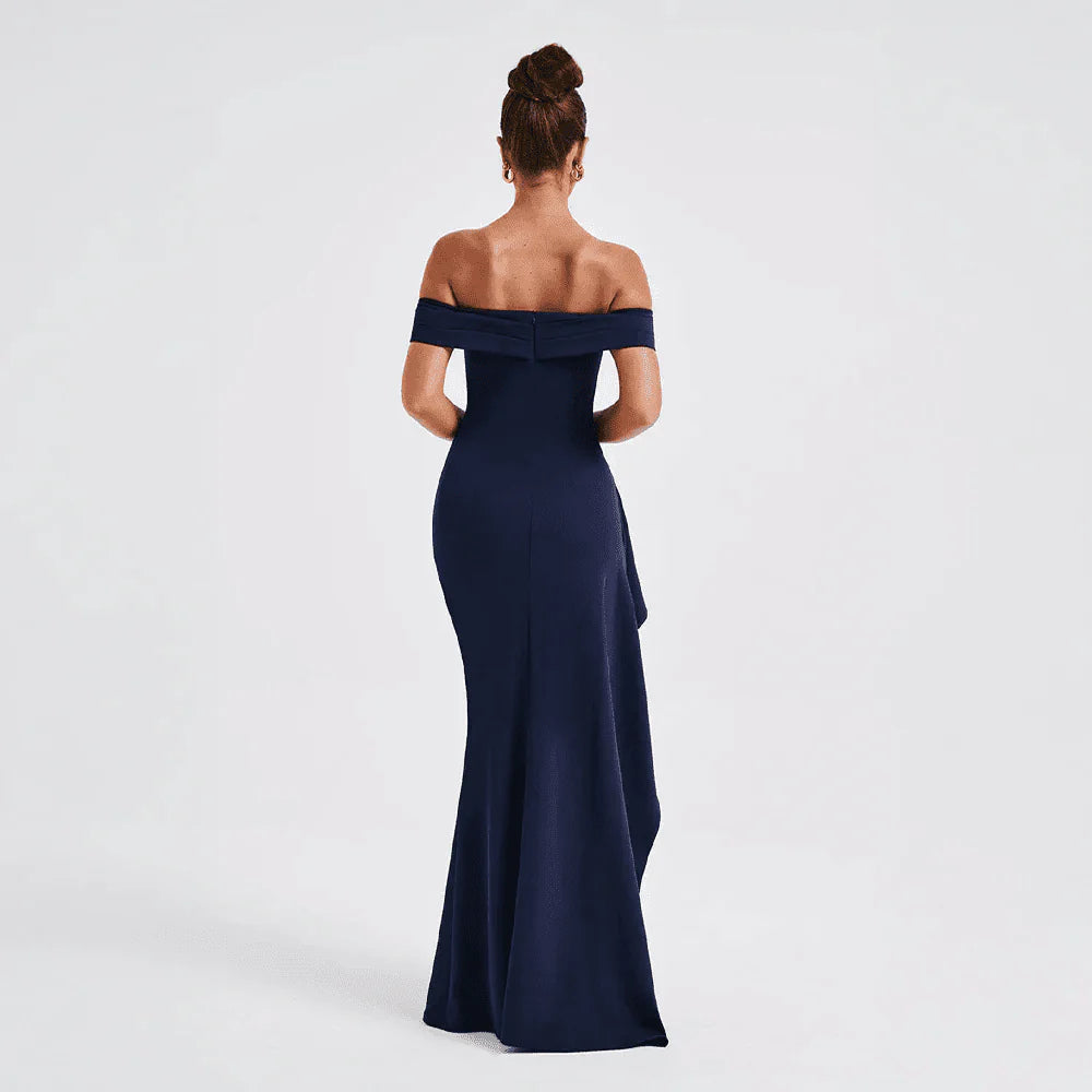 Miss | Jurk Dames Maxi Open Schouder Split - Polyester