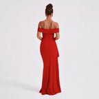 Miss | Jurk Dames Maxi Open Schouder Split - Polyester