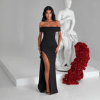 Miss | Jurk Dames Maxi Open Schouder Split - Polyester