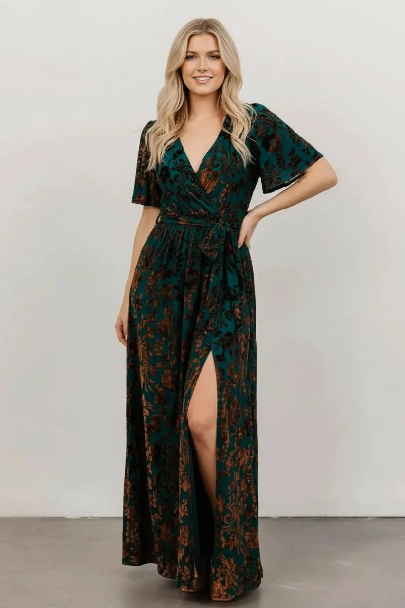 Miss | Jurk Dames Maxi A-lijn Split - Viscose