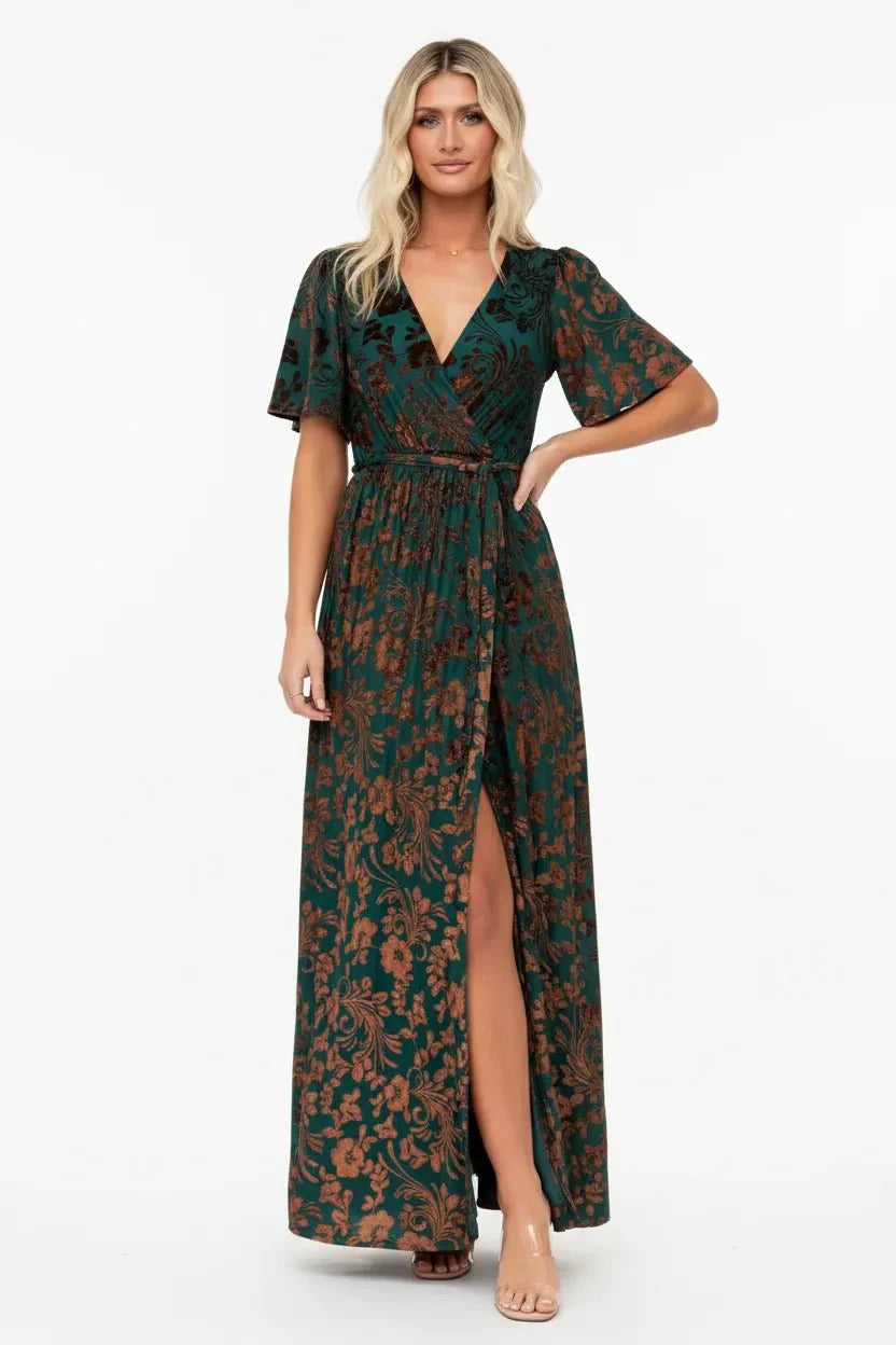 Miss | Jurk Dames Maxi A-lijn Split - Viscose