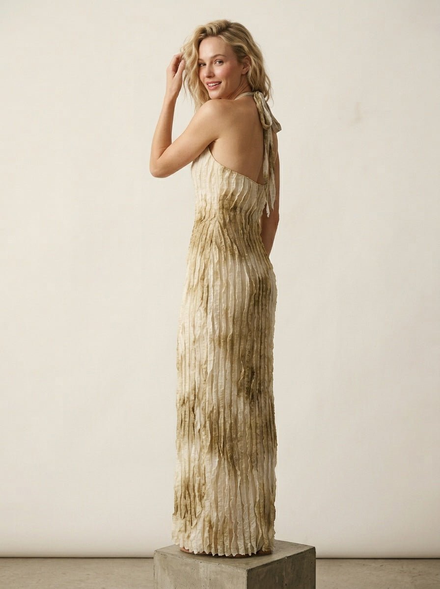 Miss | Jurk Dames Maxi Verticale Ruches - Polyester