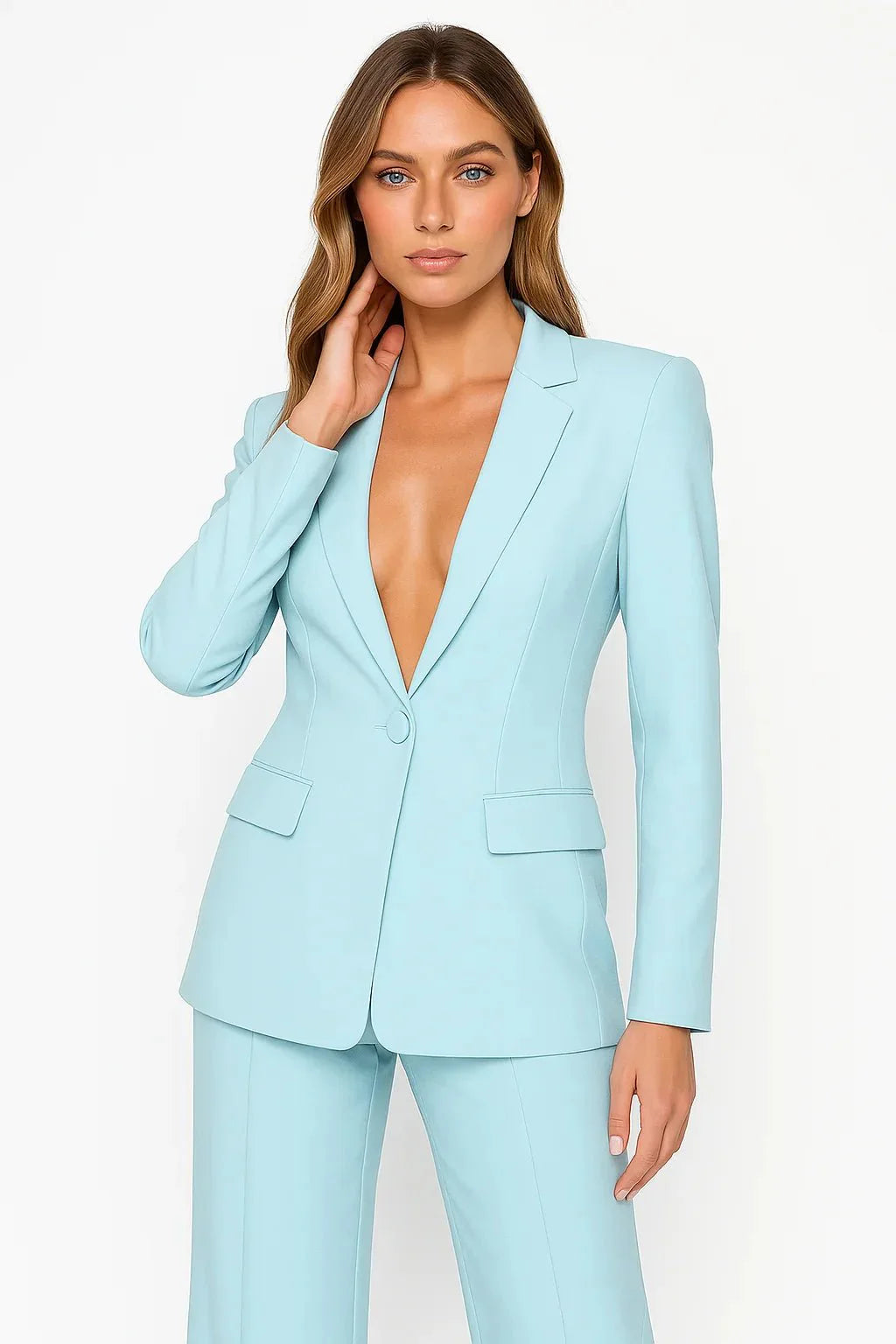 Sienna’s | Blazer and Trousers Set Women Regular Fit – Polyester