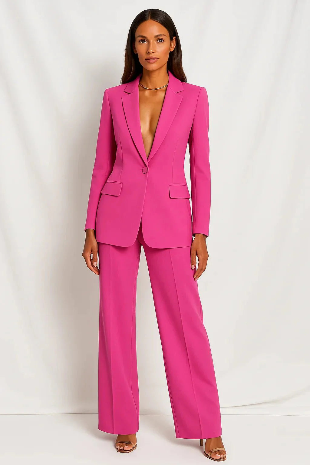 Sienna’s | Blazer and Trousers Set Women Regular Fit – Polyester