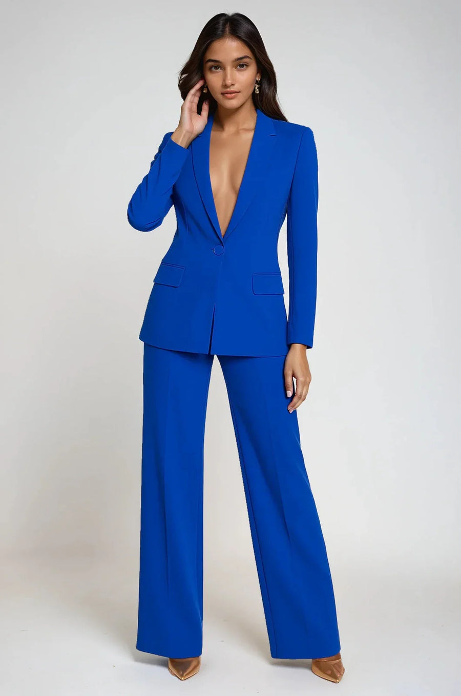Sienna’s | Blazer and Trousers Set Women Regular Fit – Polyester