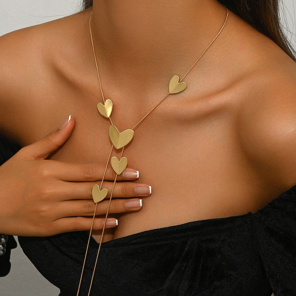 Miss | clavicula ketting - hartvormige elementen