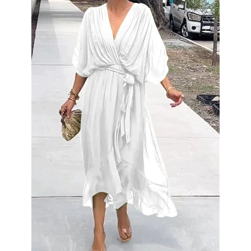 Miss | Jurk Dames Casual Maxi - Leer