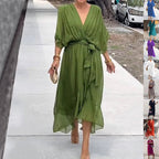 Miss | Jurk Dames Casual Maxi - Leer