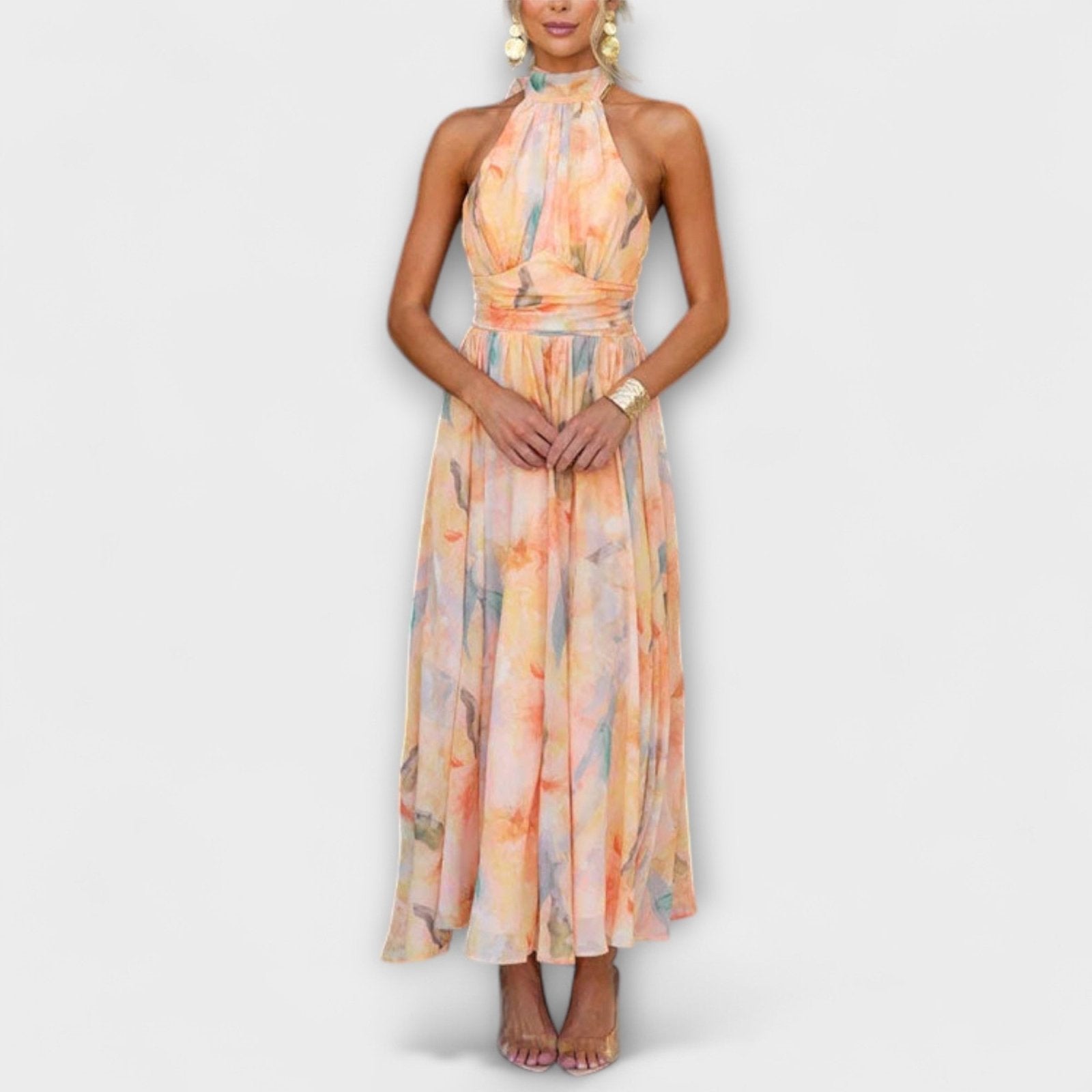 Miss | Jurk Dames Casual Maxi - Leer