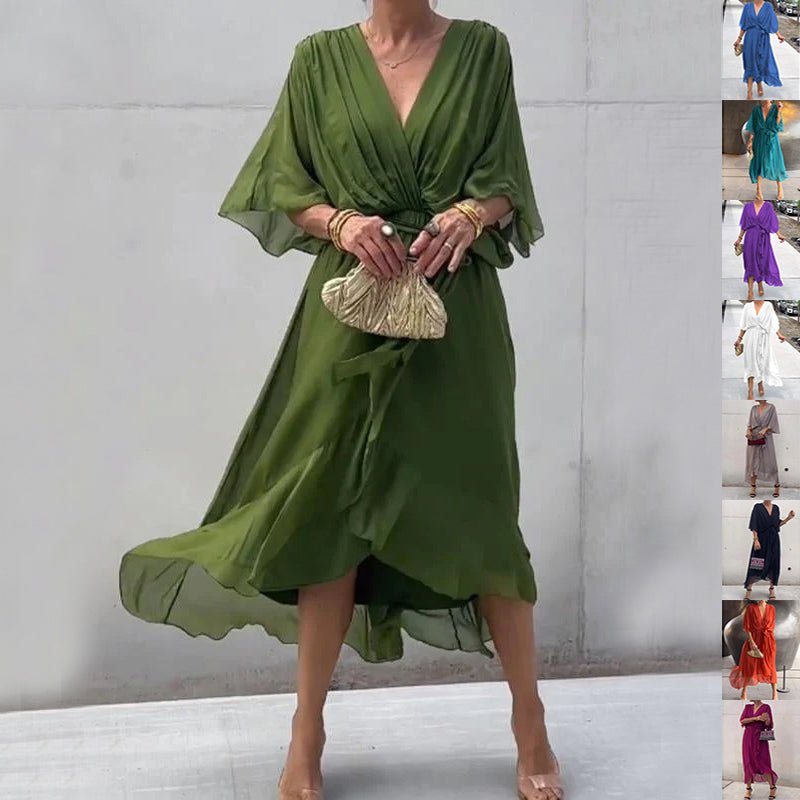 Miss | Jurk Dames Casual Maxi - Leer