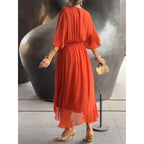 Miss | Jurk Dames Casual Maxi - Leer