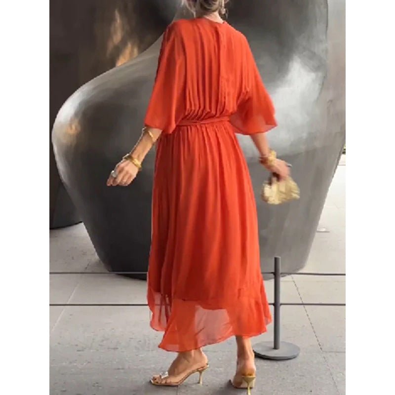 Miss | Jurk Dames Casual Maxi - Leer