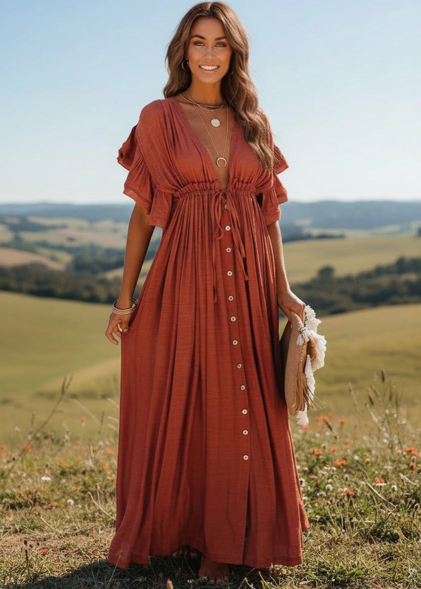 Miss | Jurk Dames Maxi Boho Chic - Viscose
