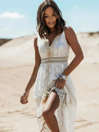 Miss | Jurk Dames Maxi Boho - Kant
