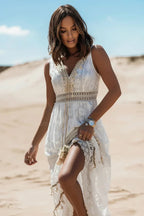Miss | Jurk Dames Maxi Boho - Kant
