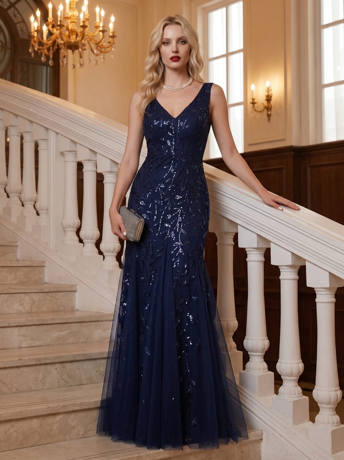 Miss | Jurk Dames Maxi Elegant - Pailletten