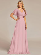 Miss | Jurk Dames Maxi Empire - Chiffon