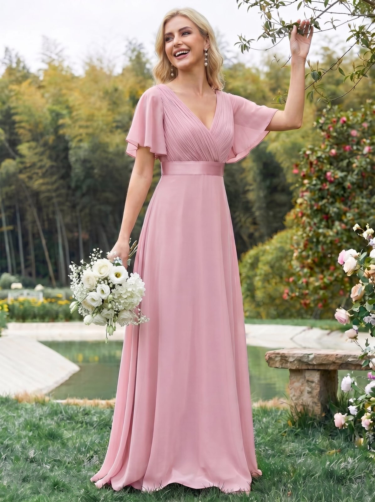 Sienna’s | Dress Women Maxi Empire – Chiffon